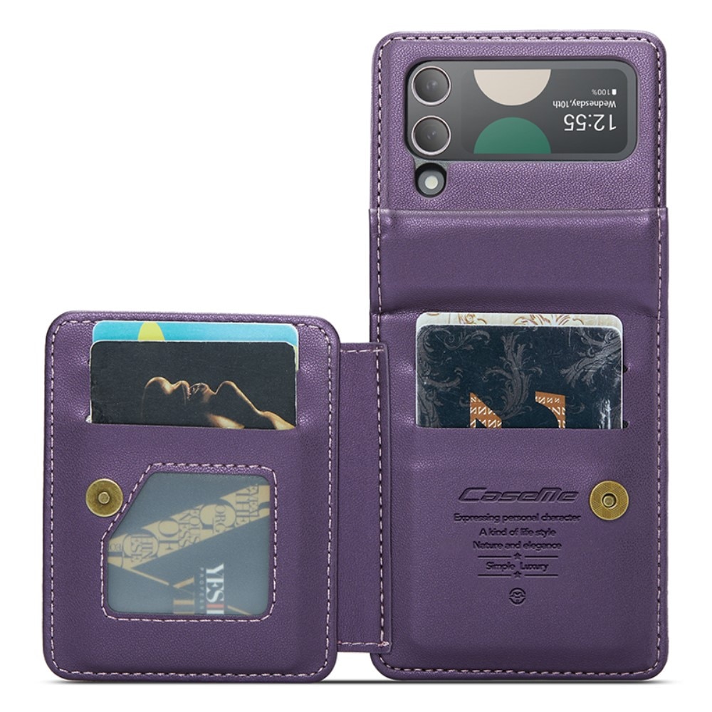 RFID blocking Portemonnee hoesje Samsung Galaxy Z Flip 4 paars