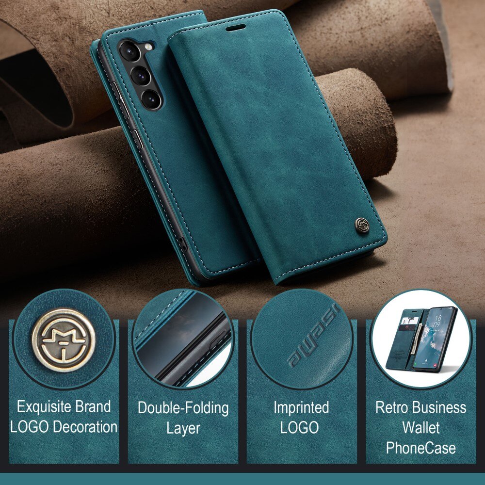 Slim Bookcover Hoesje Samsung Galaxy S24 Plus Blauw