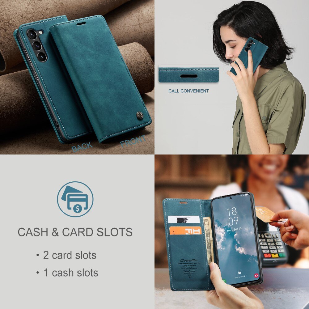 Slim Bookcover Hoesje Samsung Galaxy S24 Plus Blauw