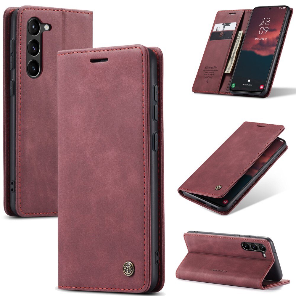 Slim Bookcover Hoesje Samsung Galaxy S24 Plus Rood