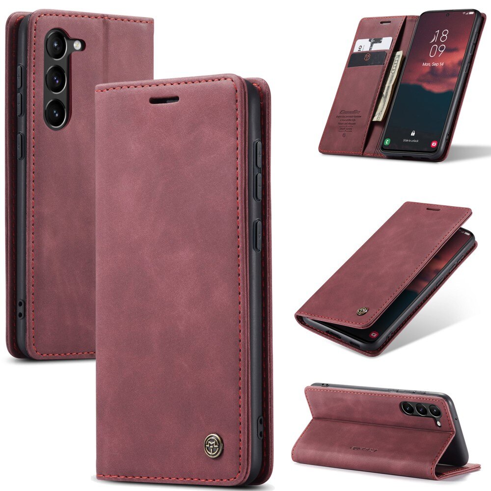 Slim Bookcover hoesje Samsung Galaxy S24 Plus rood