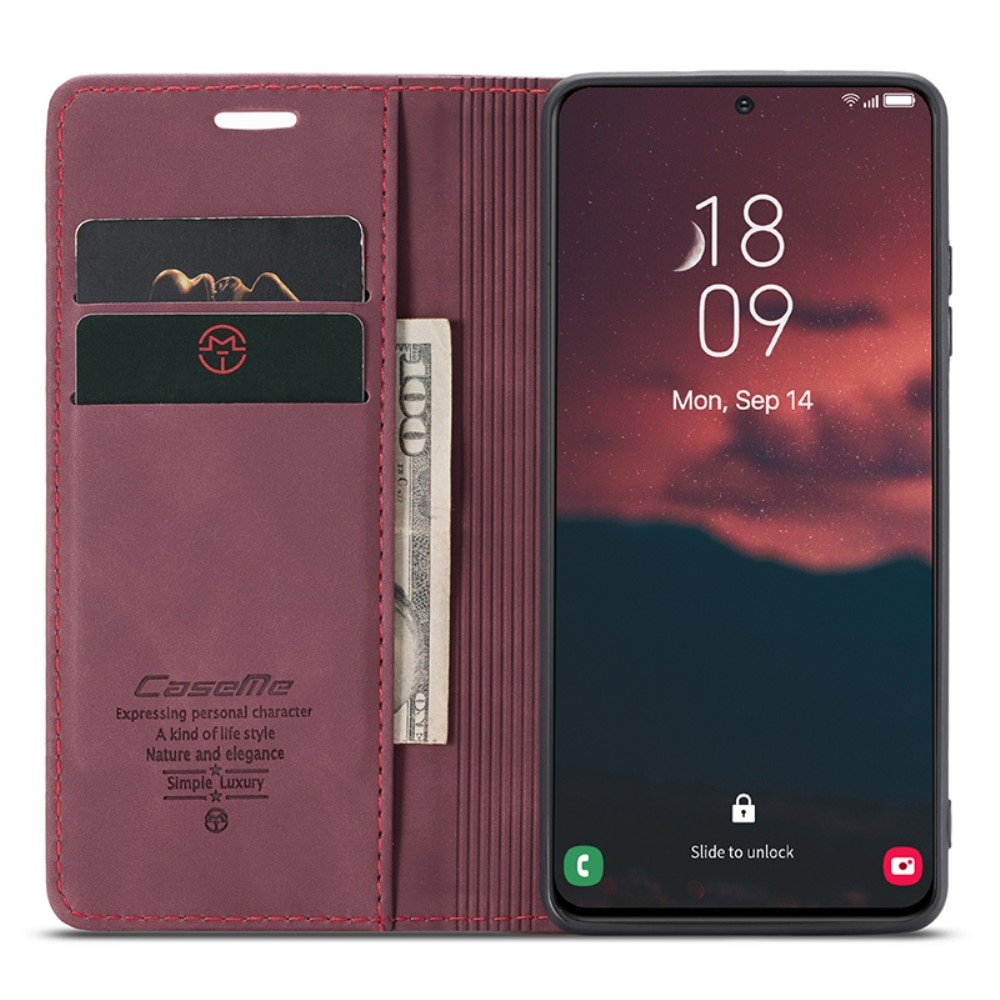 Slim Bookcover Hoesje Samsung Galaxy S24 Plus Rood