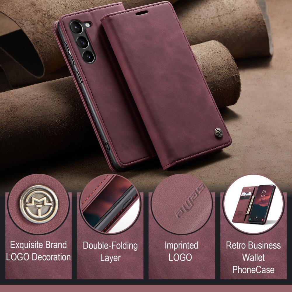 Slim Bookcover Hoesje Samsung Galaxy S24 Plus Rood