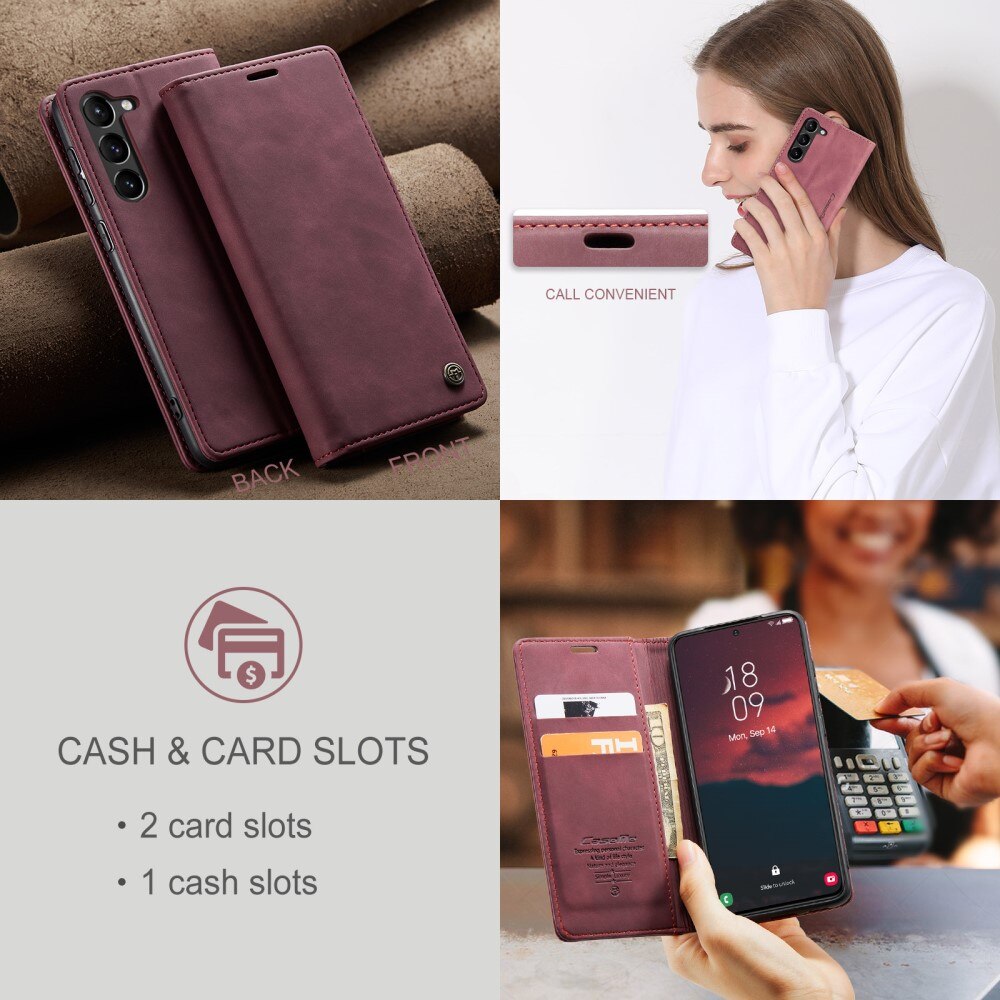 Slim Bookcover Hoesje Samsung Galaxy S24 Plus Rood