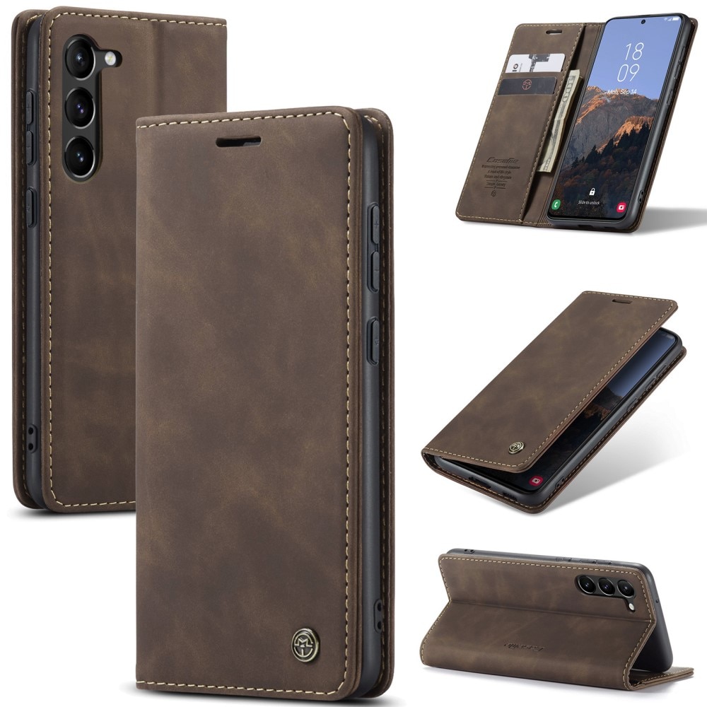 Slim Bookcover hoesje Samsung Galaxy S24 Plus bruin