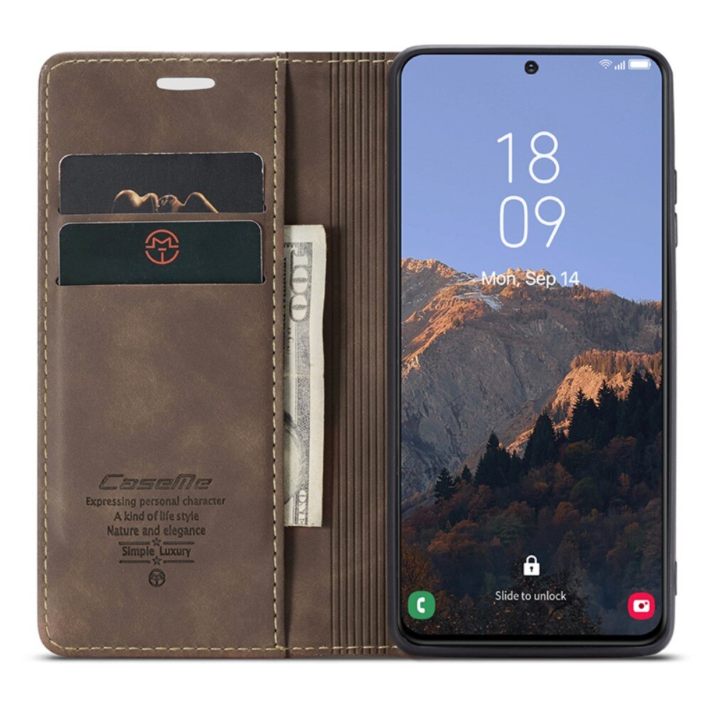 Slim Bookcover hoesje Samsung Galaxy S24 Plus bruin