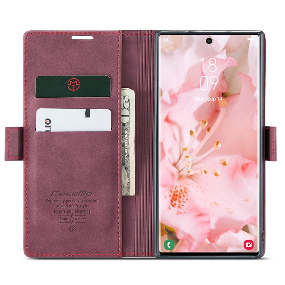 Slim Bookcover hoesje Samsung Galaxy S24 Ultra rood