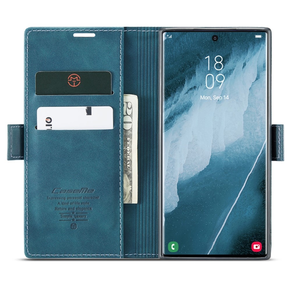 Slim Bookcover hoesje Samsung Galaxy S24 Ultra blauw