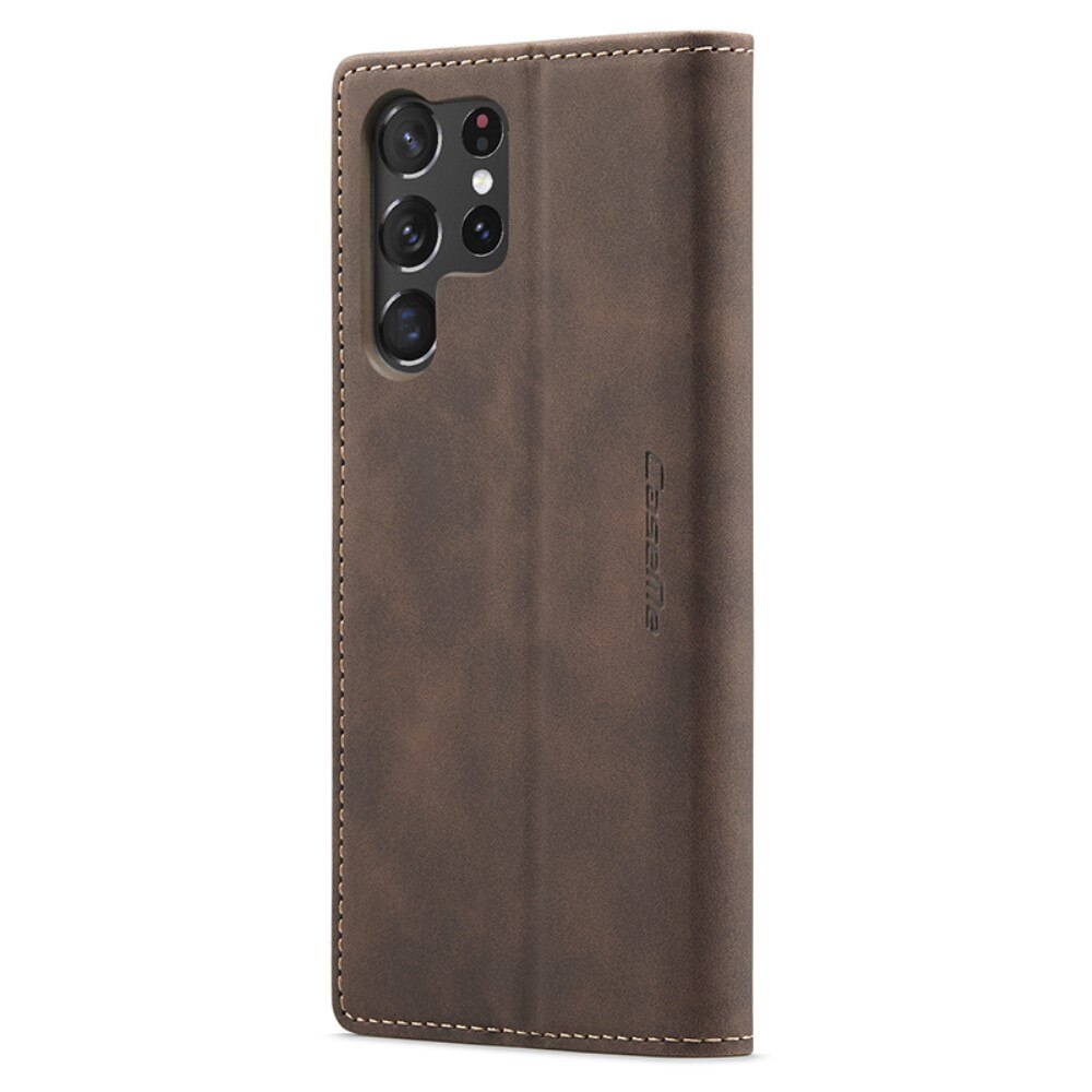 Slim Bookcover Hoesje Samsung Galaxy S24 Ultra Bruin