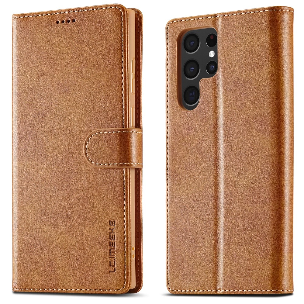 Bookcover hoesje Samsung Galaxy S24 Ultra cognac