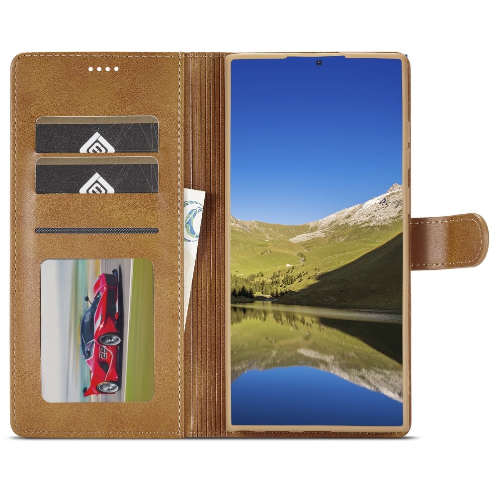 Bookcover hoesje Samsung Galaxy S24 Ultra cognac