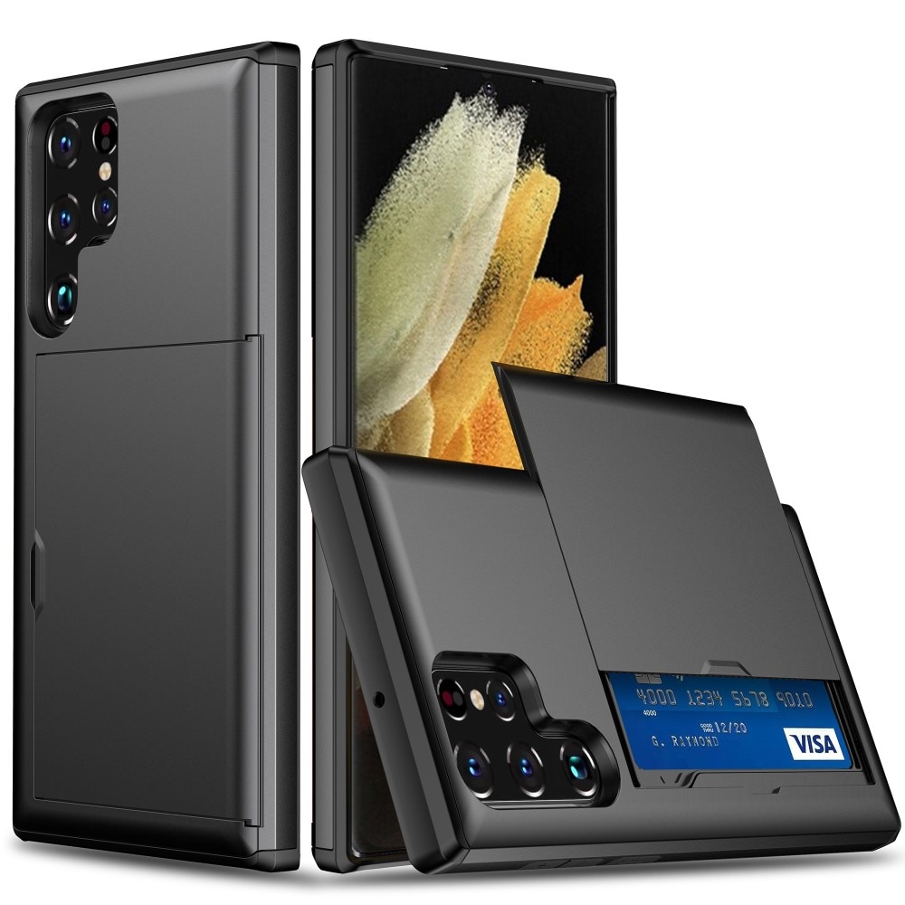 Samsung Galaxy S24 Ultra Hoesje met Cardslot zwart