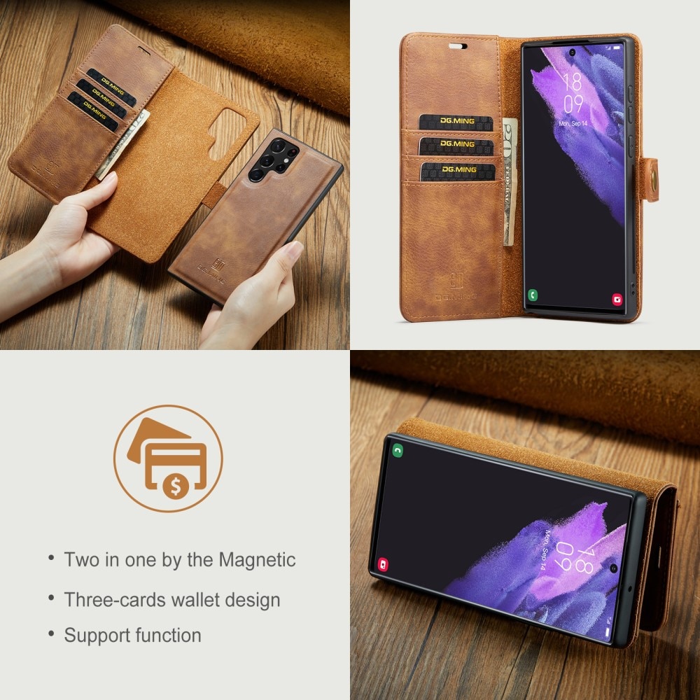 Magnet Wallet Samsung Galaxy S24 Ultra Cognac