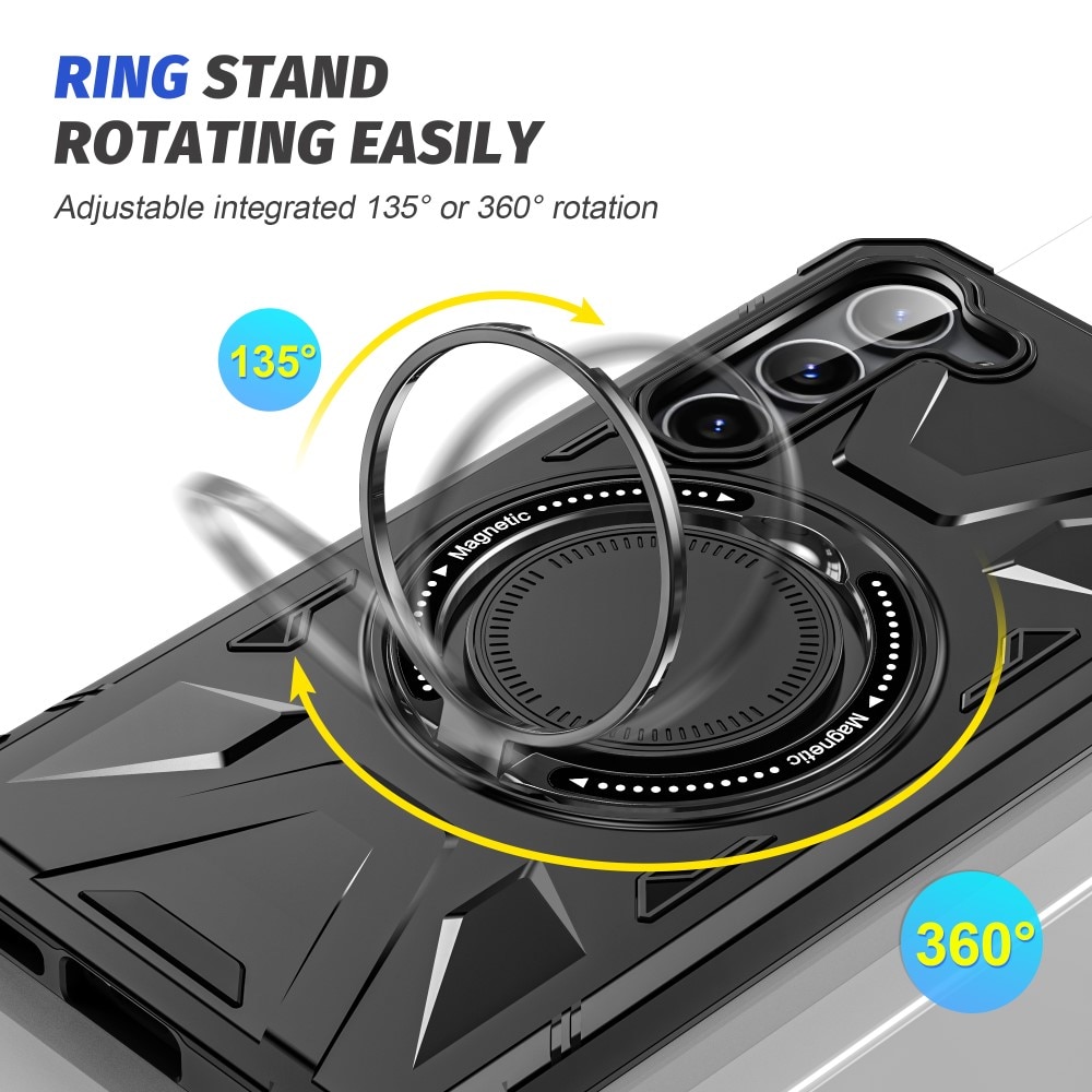 Samsung Galaxy S24 Hybridcase Tech MagSafe Ring zwart