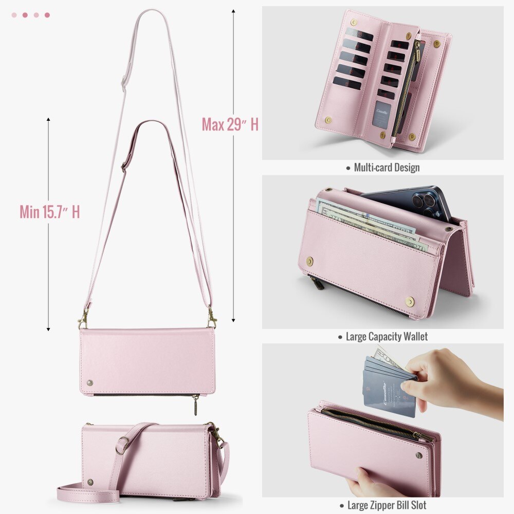 Universale Crossbody Portemonnee Tas roze