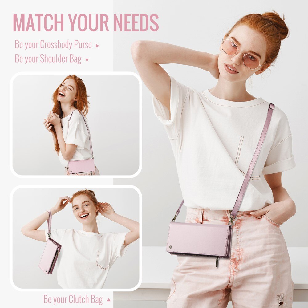 Universale Crossbody Portemonnee Tas roze