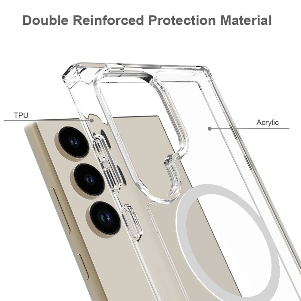 Hybridcase MagSafe Samsung Galaxy S24 Ultra transparant