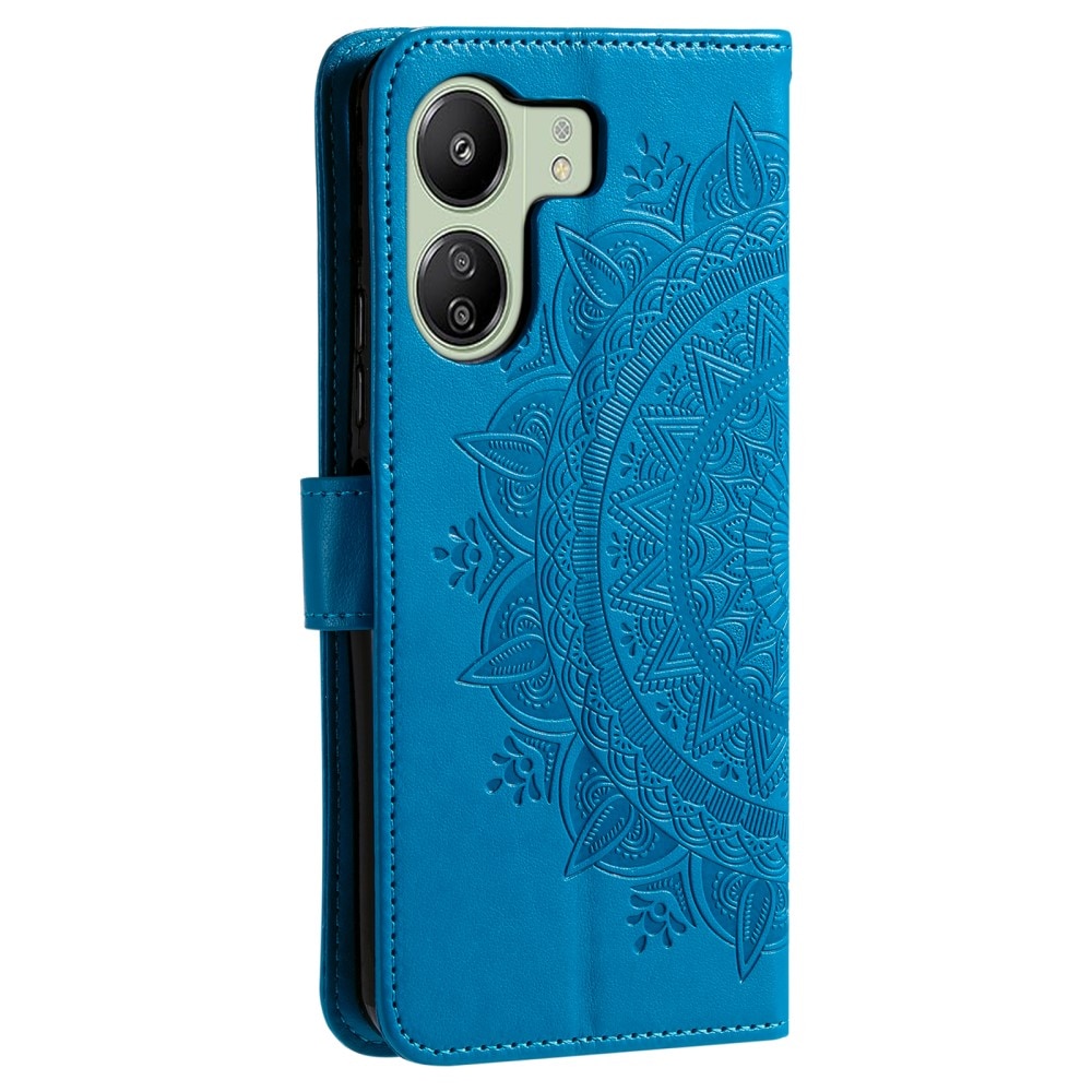 Xiaomi Redmi 13C Leren Mandalahoesje blauw