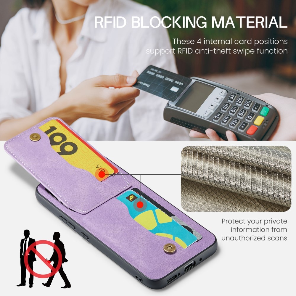 RFID blocking Multi-slot hoesje Samsung Galaxy S23 FE paars