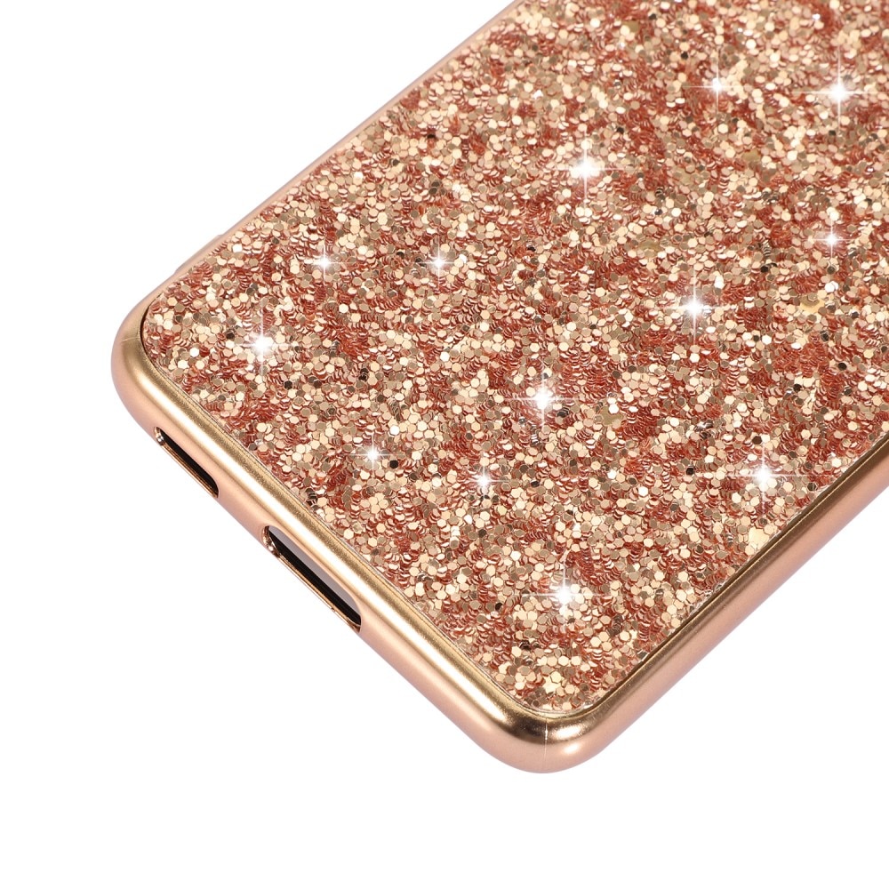 Samsung Galaxy S24 Glitterhoesje rosé goud