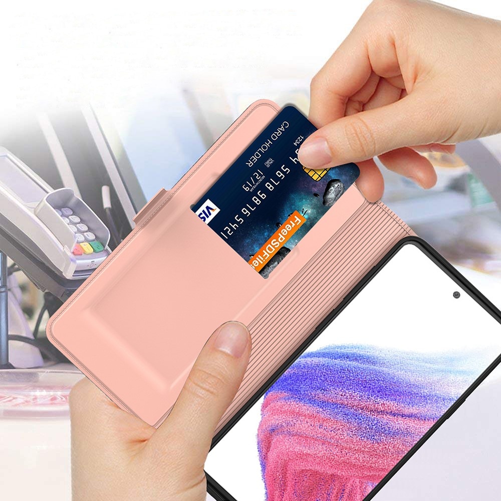 Slim Card Wallet Samsung Galaxy S24 Ultra rosé goud