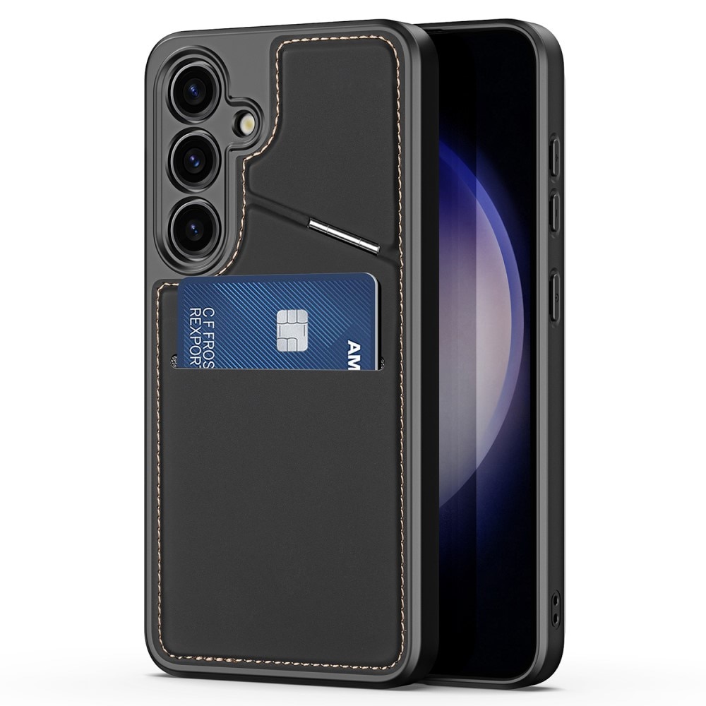 Rafi Series RFID MagSafe Wallet Stand Case Samsung Galaxy S24 zwart
