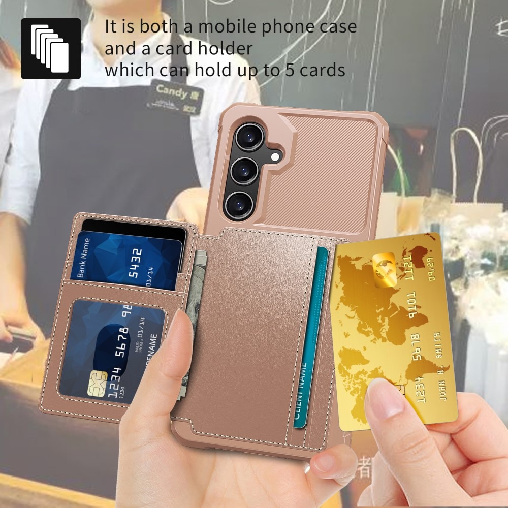 Samsung Galaxy S24 Tough Multi-slot Case roze