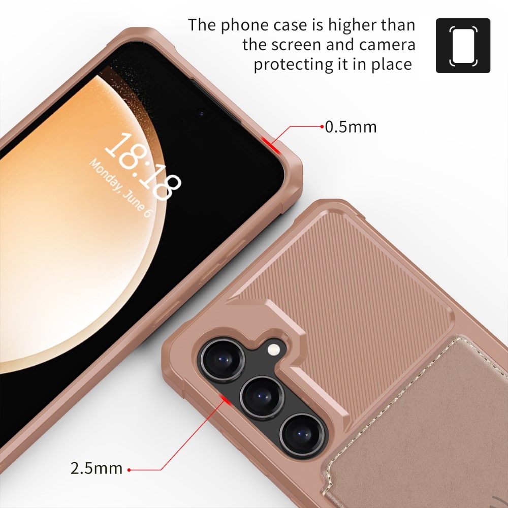 Samsung Galaxy S24 Tough Multi-slot Case roze