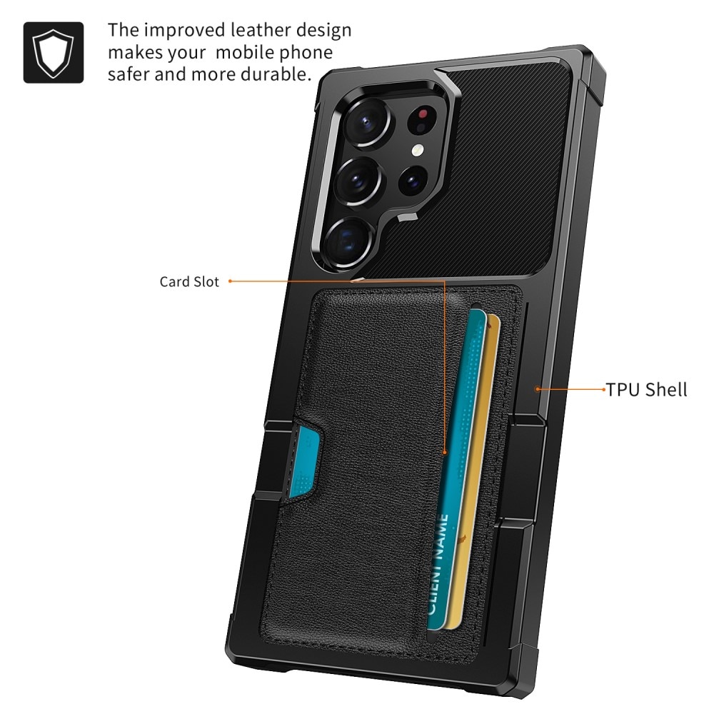 Samsung Galaxy S24 Ultra Tough Card Case zwart