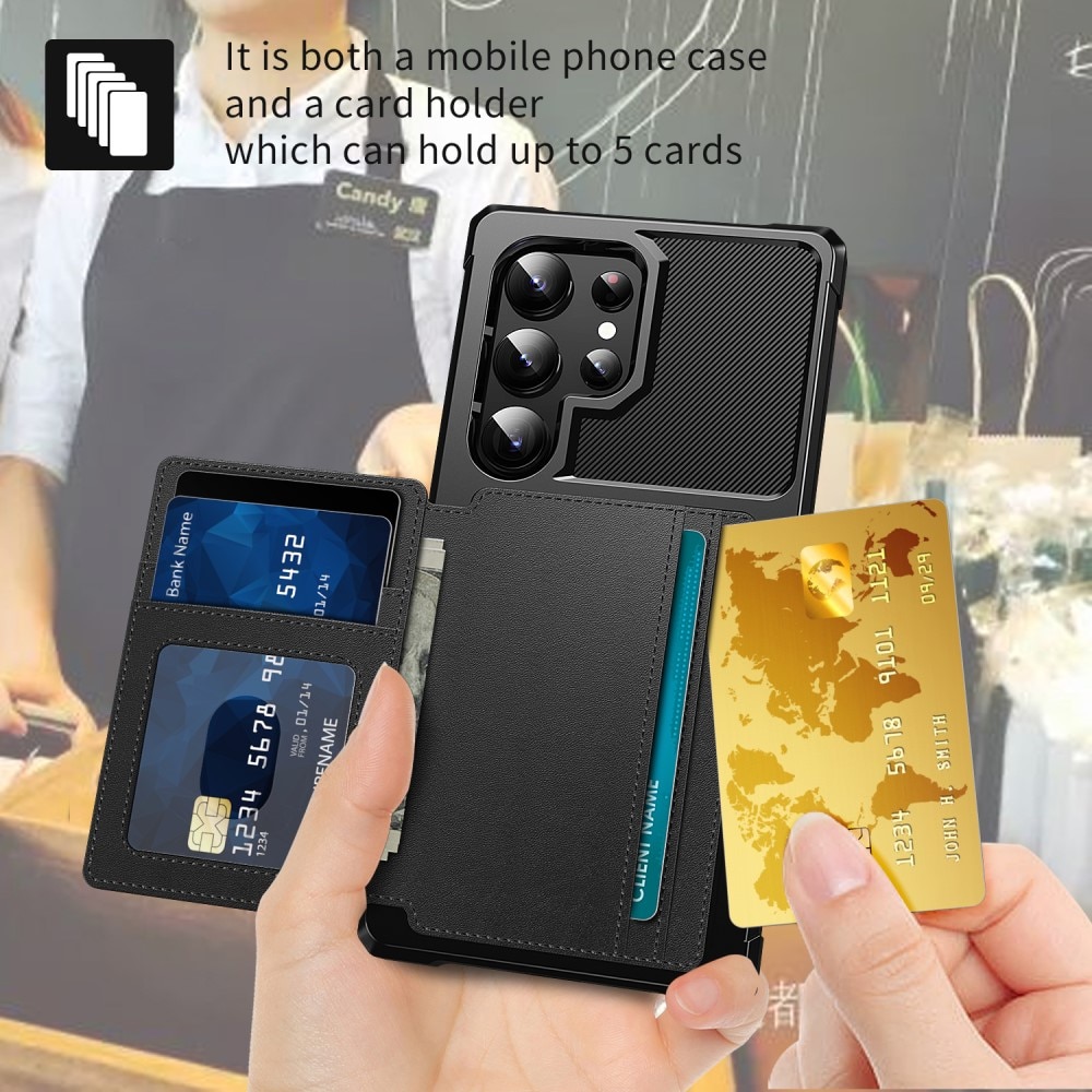 Samsung Galaxy S24 Ultra Tough Multi-slot Case zwart