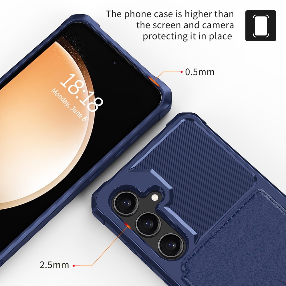 Samsung Galaxy S24 Plus Tough Multi-slot Case blauw