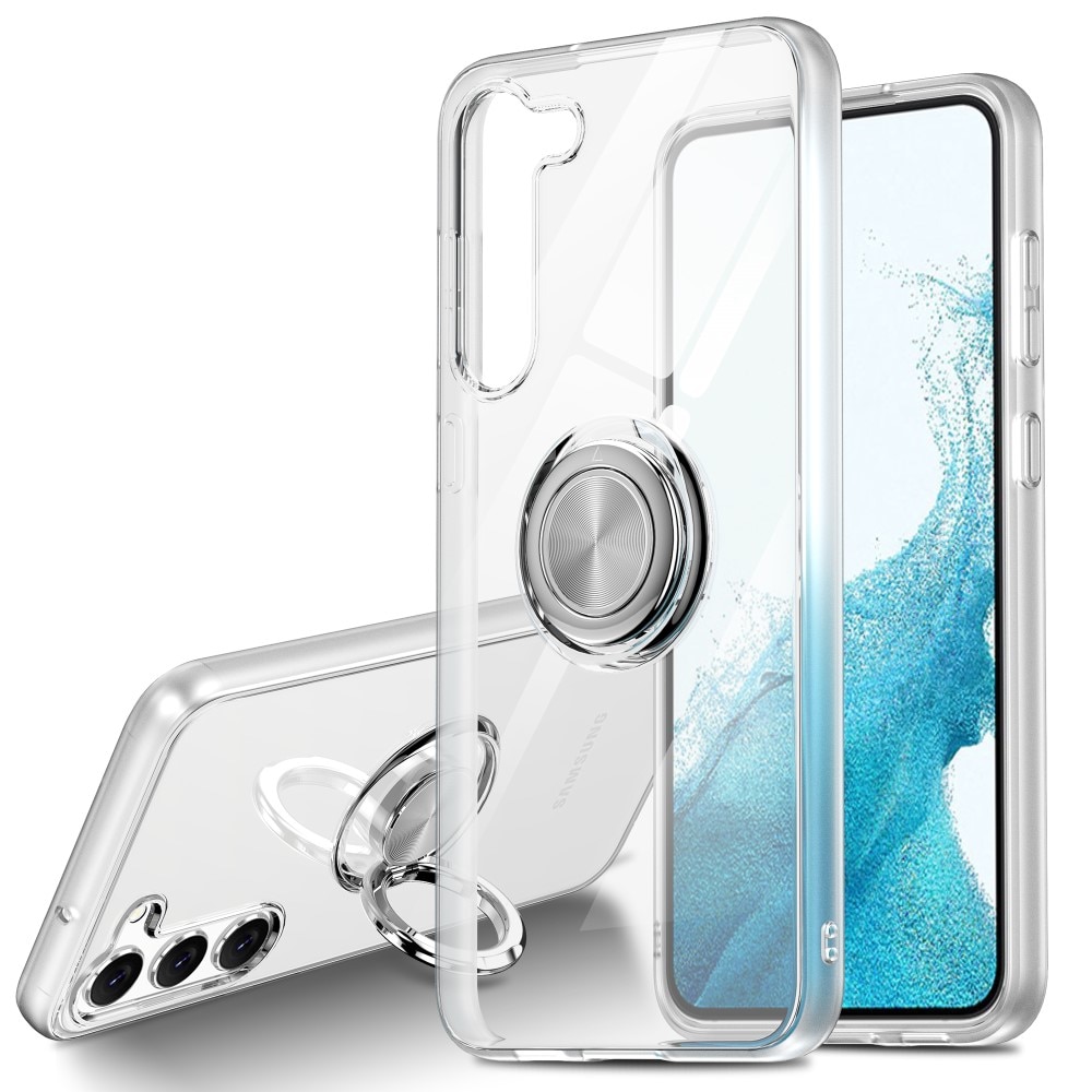 Samsung Galaxy S24 Plus TPU hoesje Finger Ring Kickstand transparant