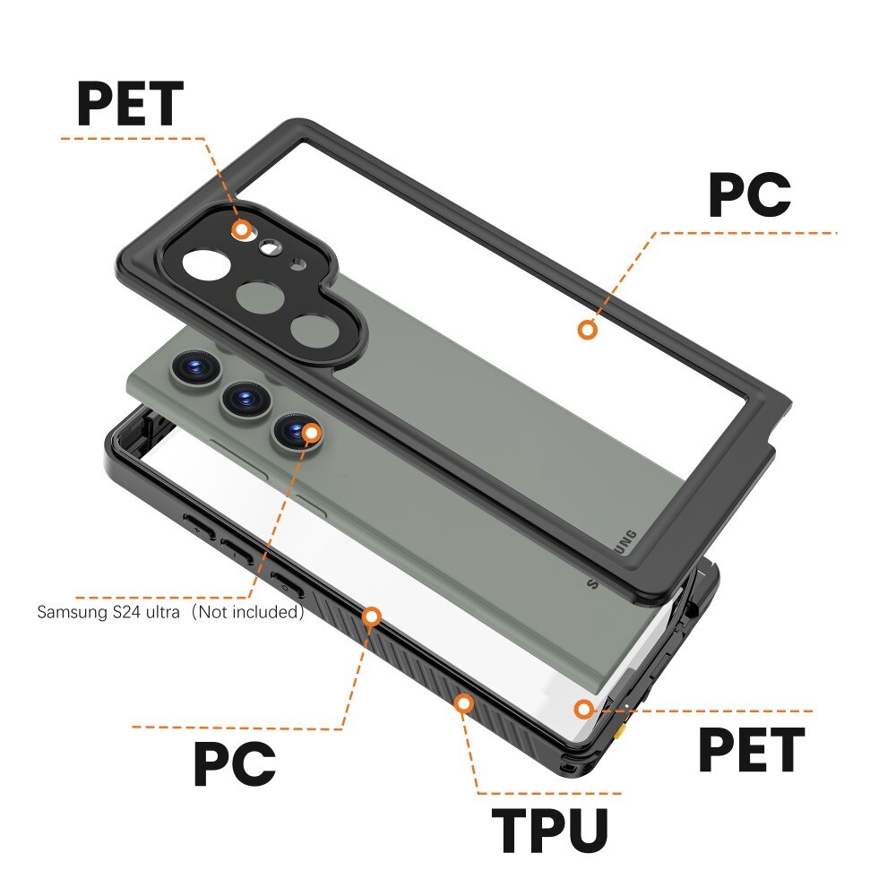 Samsung Galaxy S24 Ultra Waterdichte Case transparant