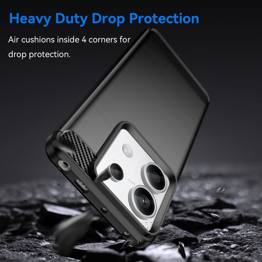 Hoesje TPU Brushed Xiaomi Redmi Note 13 Pro Zwart