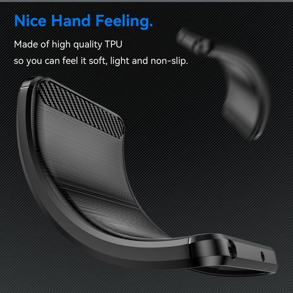 Hoesje TPU Brushed Xiaomi Redmi Note 13 Pro Zwart