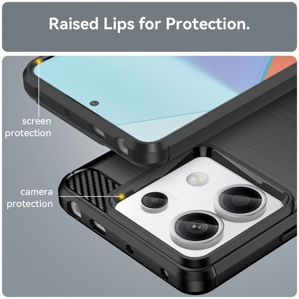 Hoesje TPU Brushed Xiaomi Redmi Note 13 Pro Zwart