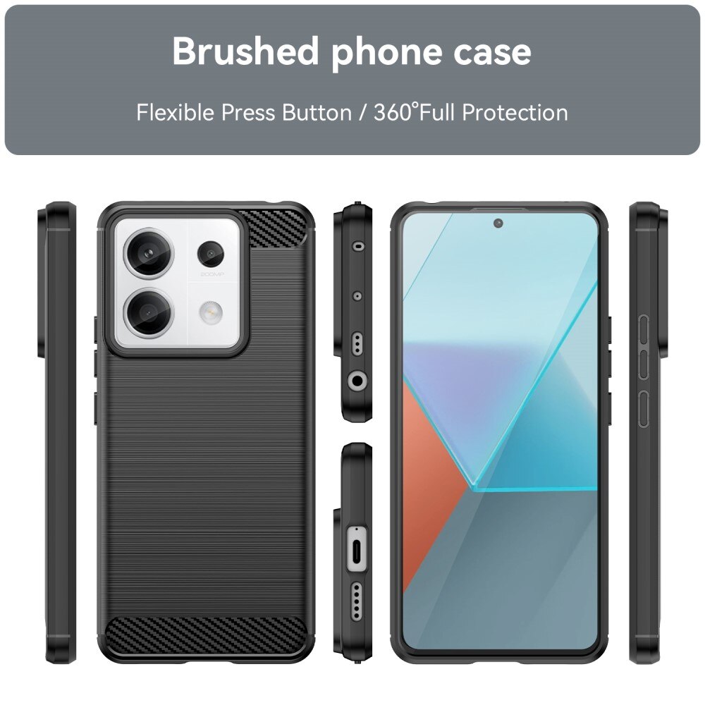 Hoesje TPU Brushed Xiaomi Redmi Note 13 Pro Zwart