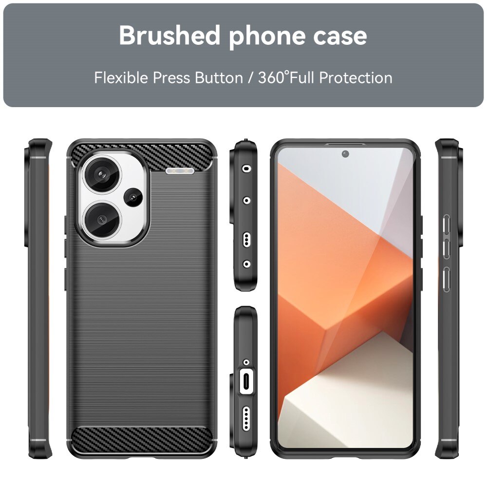 Hoesje TPU Brushed Xiaomi Redmi Note 13 Pro Plus zwart