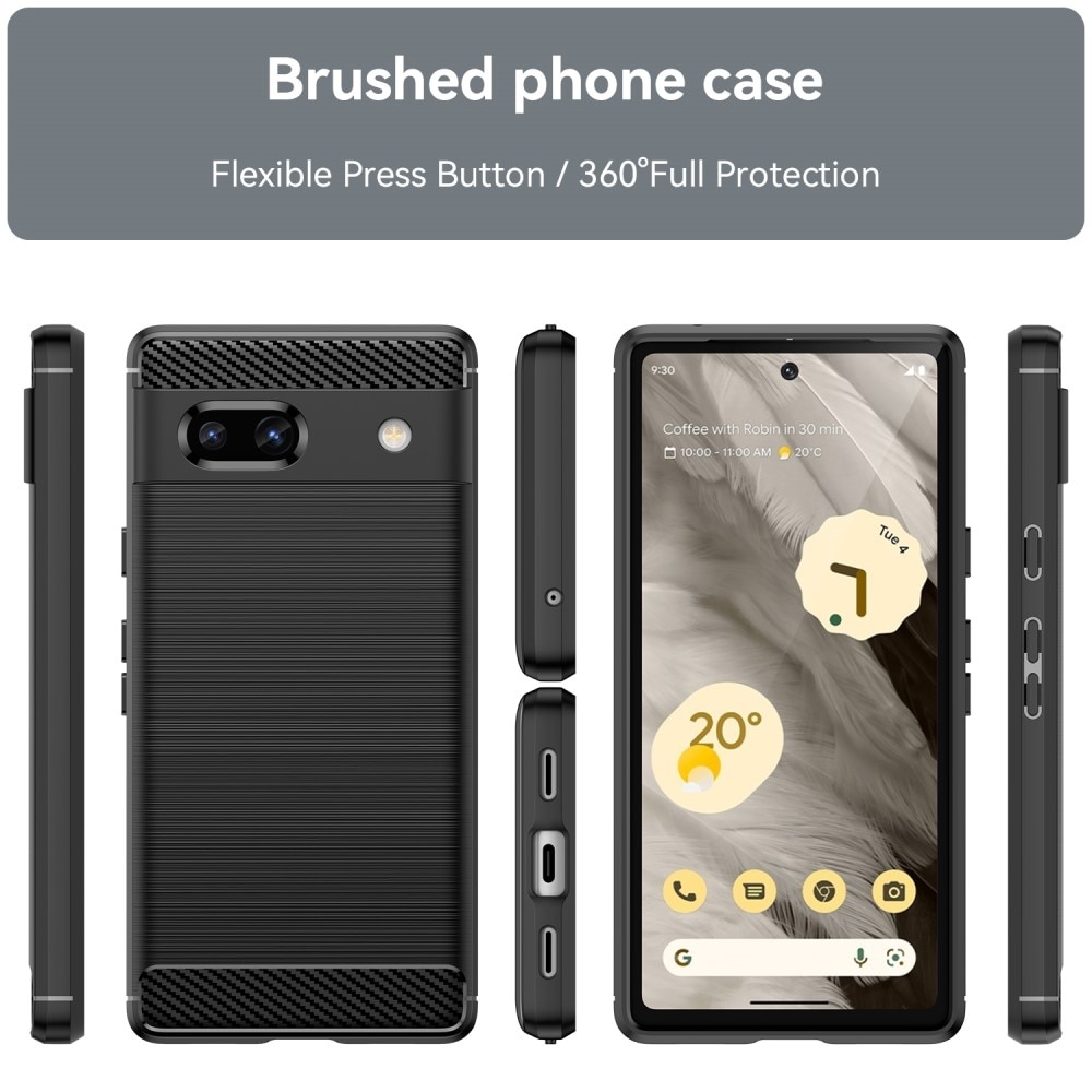 Hoesje TPU Brushed Google Pixel 7a zwart