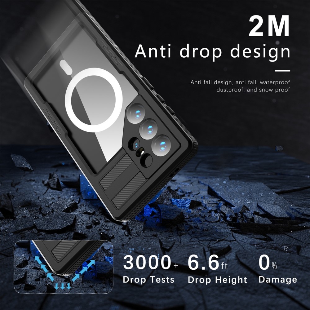 Samsung Galaxy S24 Ultra Waterdichte Case MagSafe transparant