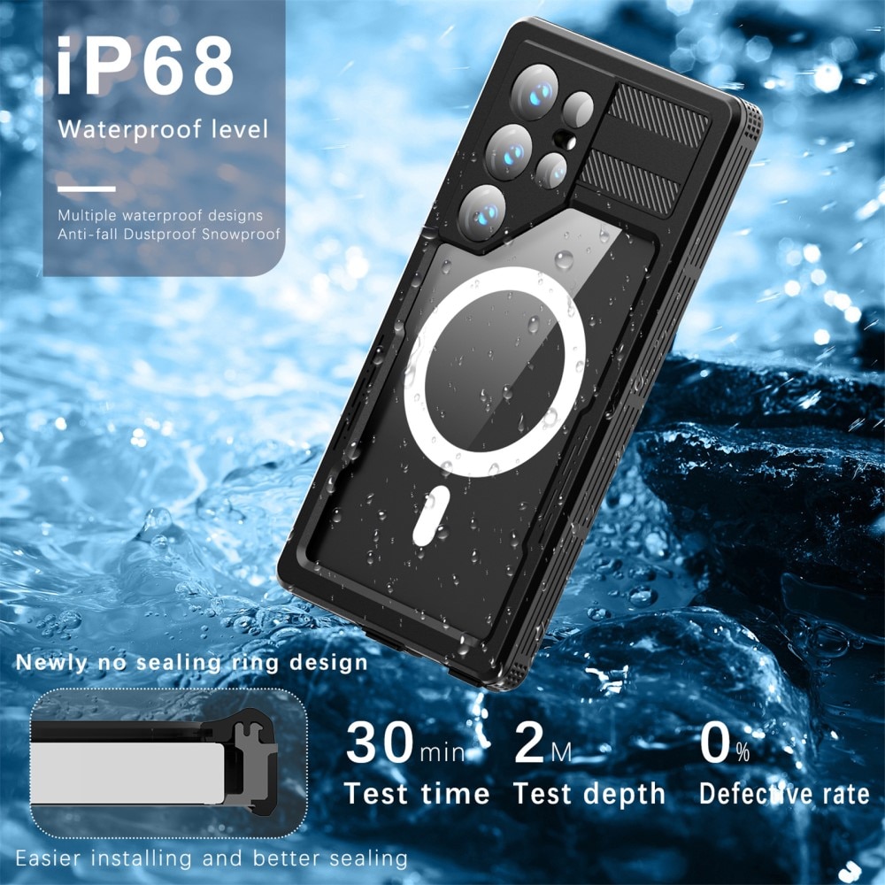 Samsung Galaxy S24 Ultra Waterdichte Case MagSafe transparant