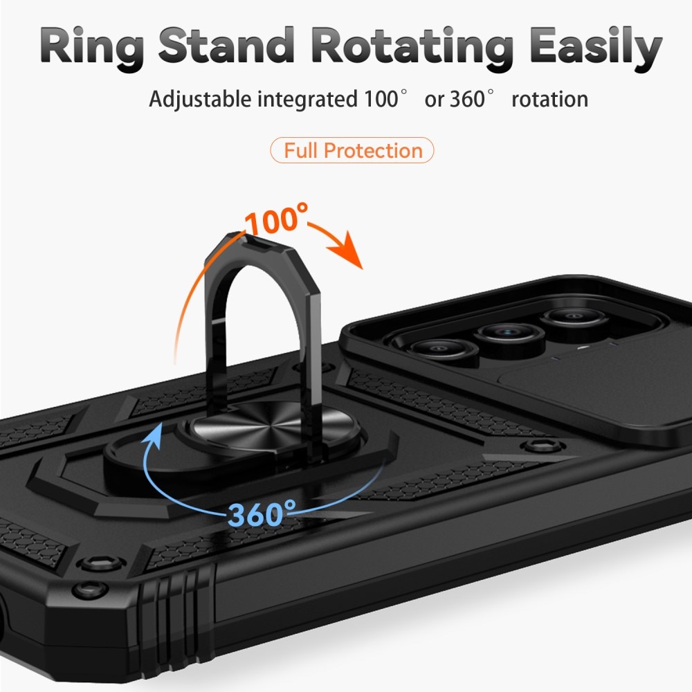 Samsung Galaxy A15 Hybridcase Ring + Camera Protector zwart