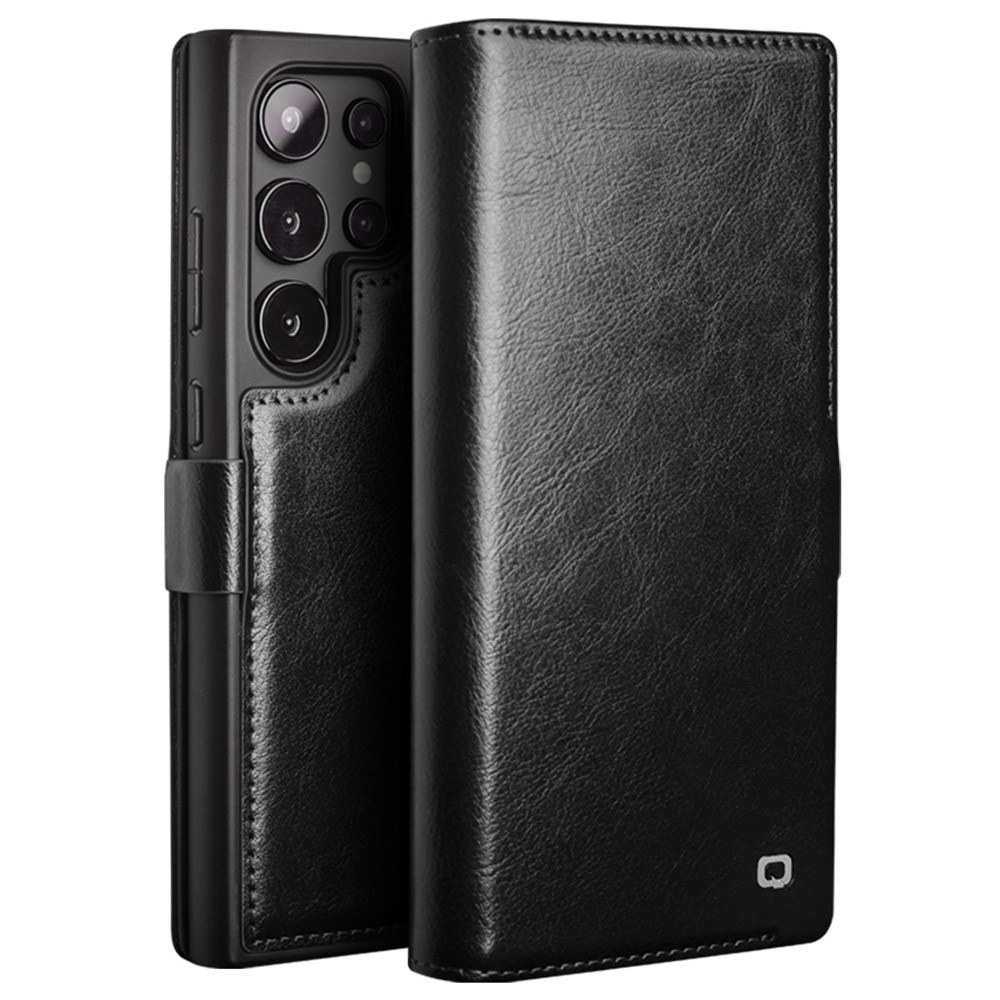 Leather Wallet Case Samsung Galaxy S24 Ultra Black