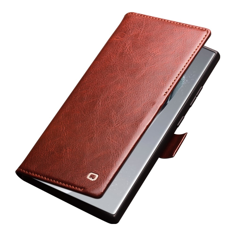 Leather Wallet Case Samsung Galaxy S24 Ultra Brown