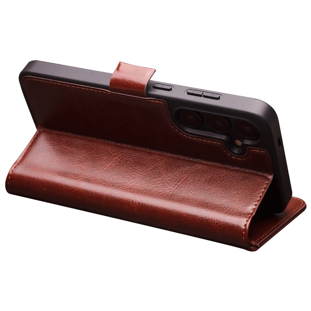 Leather Wallet Case Samsung Galaxy S24 Brown