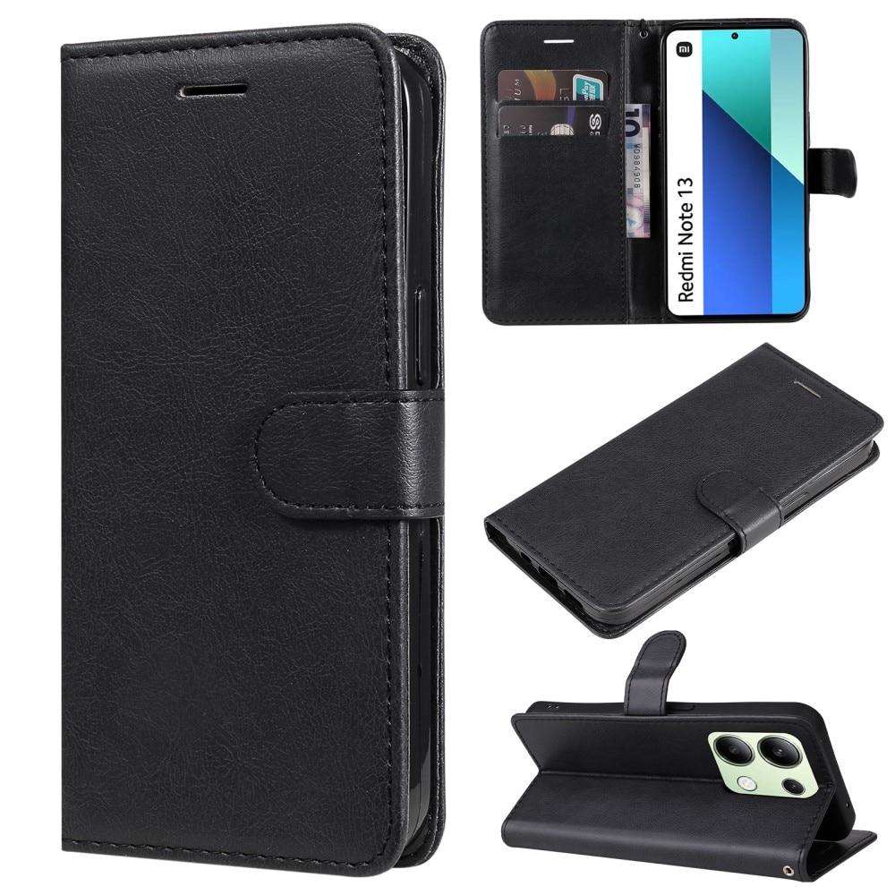 Xiaomi Redmi Note 13 4G Bookcover hoesje zwart