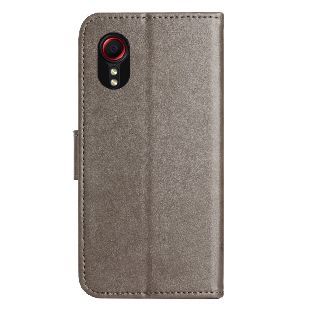 Samsung Galaxy Xcover 7 Leren vlinderhoesje Grijs