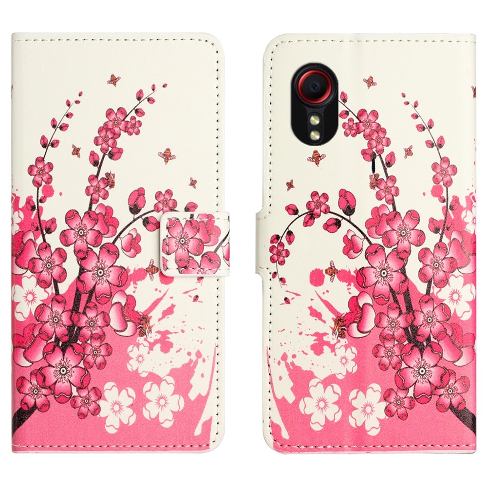 Samsung Galaxy Xcover 7 Bookcover hoesje Kersenbloemen