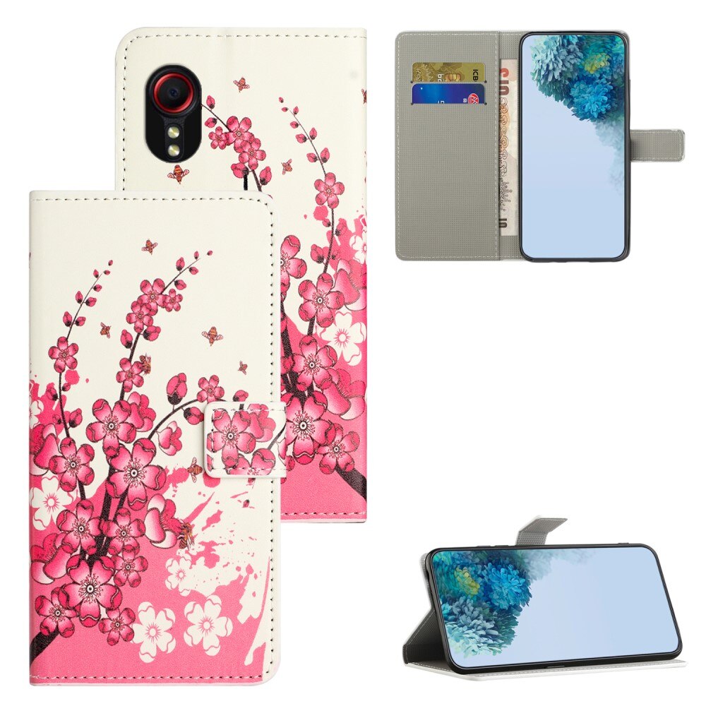 Samsung Galaxy Xcover 7 Bookcover hoesje Kersenbloemen