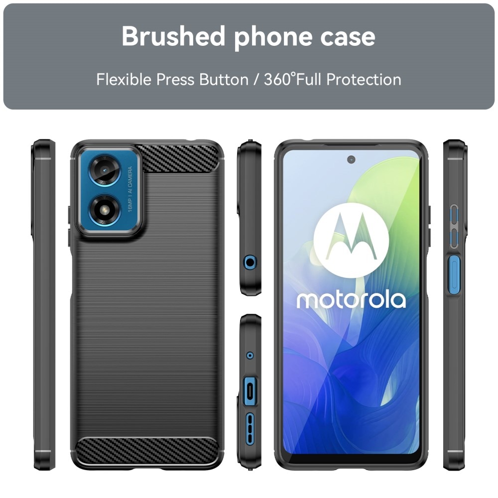 Hoesje TPU Brushed Motorola Moto G04 zwart